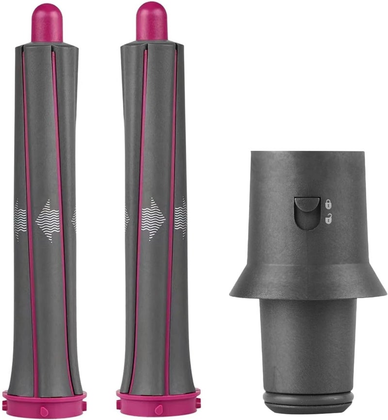 Chuancheng 12 بوصة 30 مم مكواة تجعيد الشعر الطويلة لدايسون إير وراپ HS01 HS05 قطع غيار أدوات الشعر مع محول لمجفف شعر دايسون لتحويله إلى مصفف إير وراپ 1 زوج