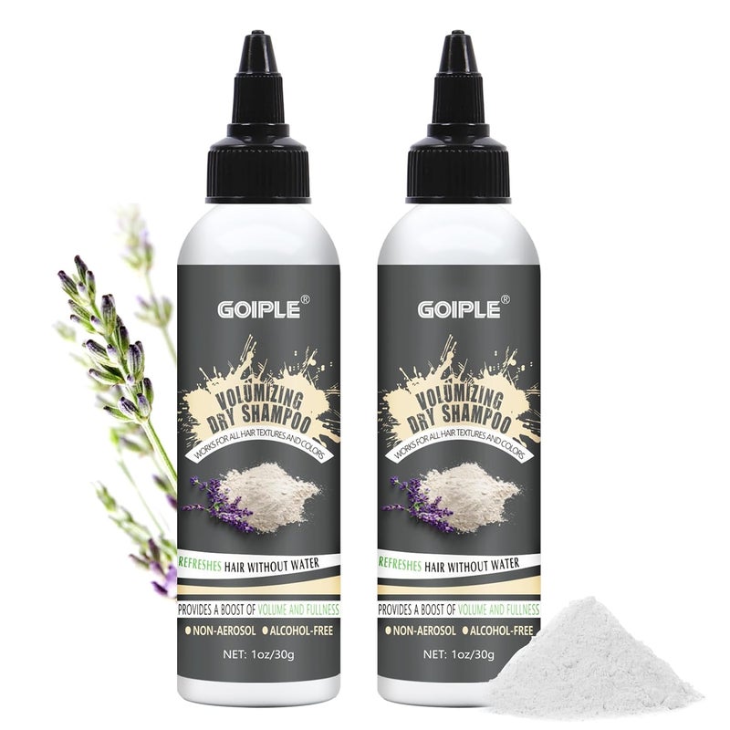Goiple Powder Dry Shampoo Natural  Organic Ingredients Dry Shampoo Powder for Men Women Hair Dry Shampoo Volume  Fullness for Oily Hair for Refreshed Hair Powder Dry Shampoo for All Hair Types 2pcs