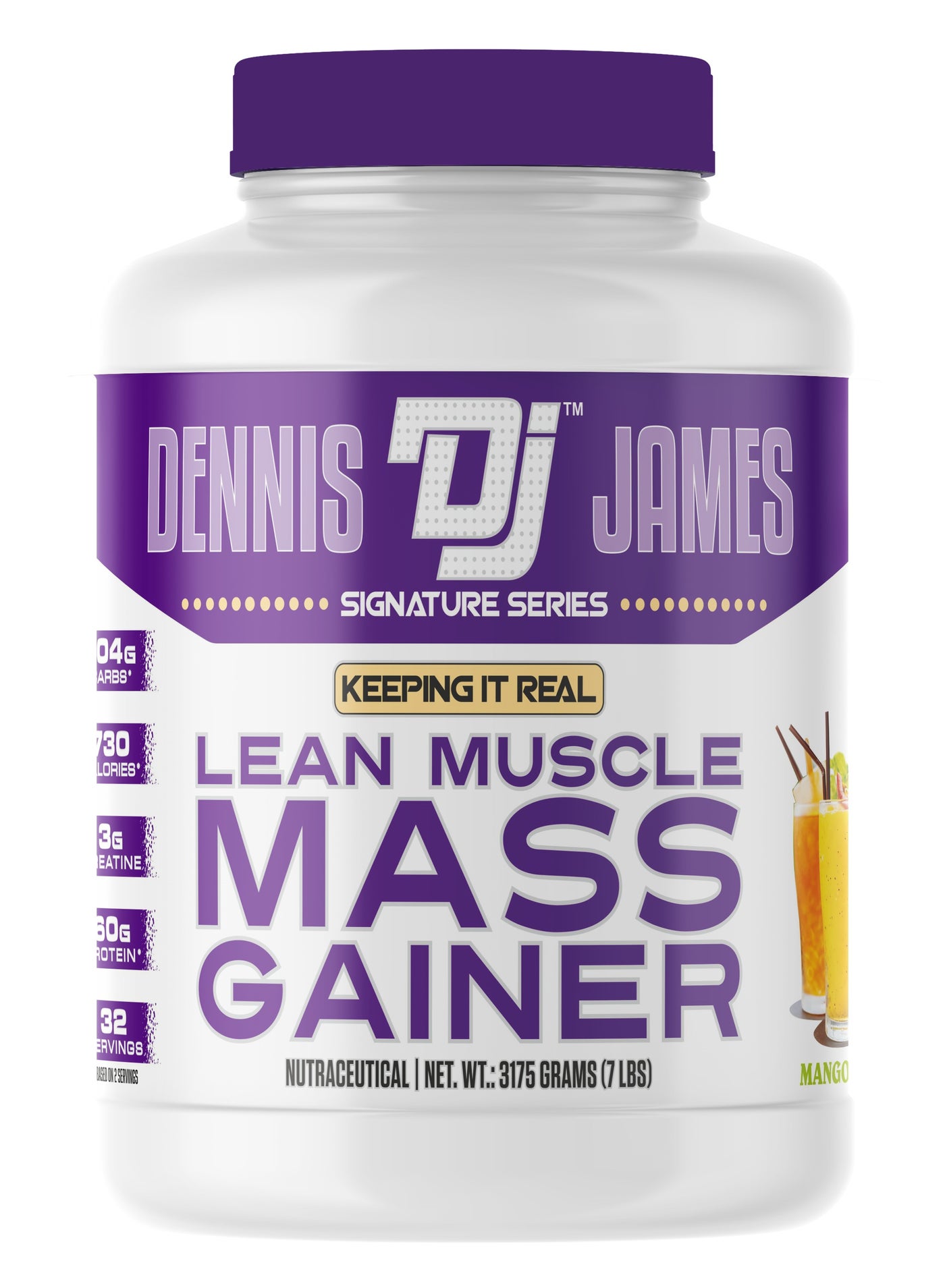 Signature Series Lean Muscle Mass Gainer, 7Lbs – High-Calorie Lean Mass Formula with 60g Protein & 104g Carbs (Mango)