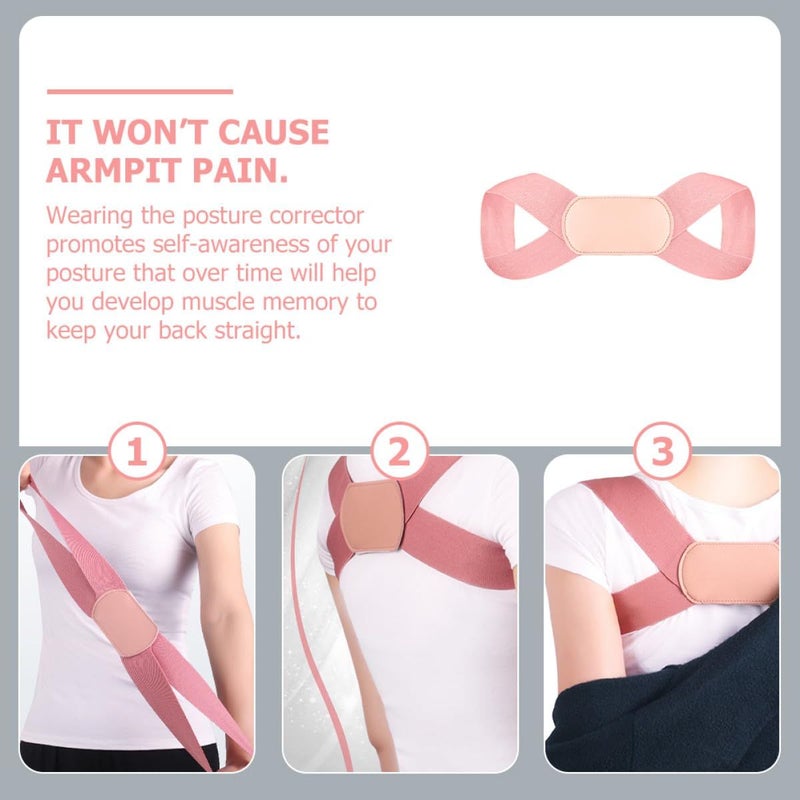 Breathable Posture Corrector Black Adjustable Back Brace Shoulder Support Spinal Alignment - Image 4