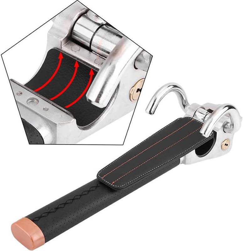ASENDIWAY Steering Wheel Lock Universal Anti-Theft Device Heavy Duty Security Car Lock for Vehicle Auto Truck SUV Van with 2 Keys Black - Image 5
