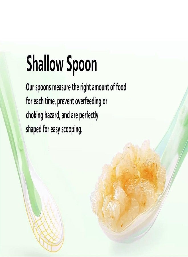 Mopslik Soft Silicone Gel Tip Baby Infant Feeding Training Spoon Pack of 2 (Green) - Image 2