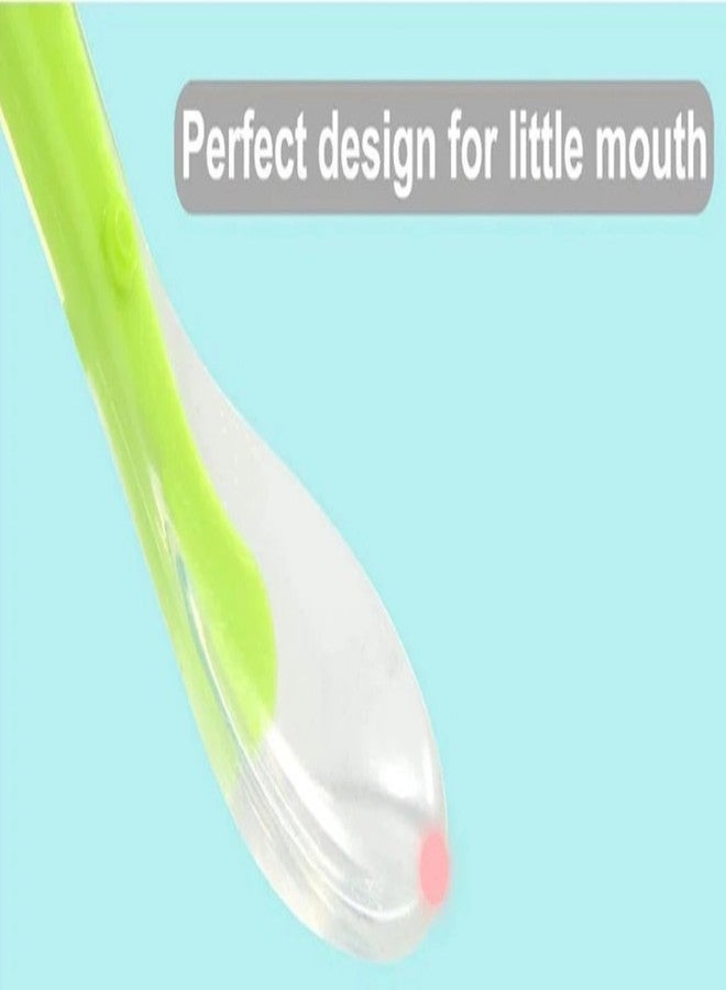 Mopslik Soft Silicone Gel Tip Baby Infant Feeding Training Spoon Pack of 2 (Green) - Image 3