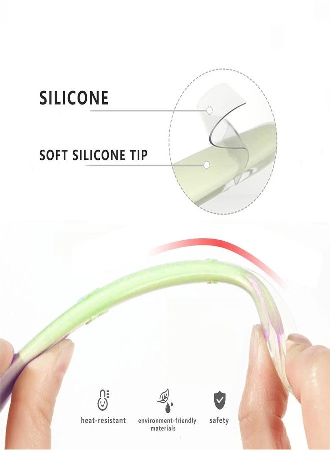 Mopslik Soft Silicone Gel Tip Baby Infant Feeding Training Spoon Pack of 2 (Green) - Image 4