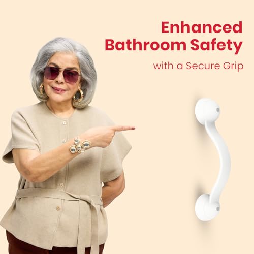 AGEasy (Max Group) Secure Hold Grab Bar (14 inches) | Safety Handrail for Senior Citizen | Anti-Slip Grip Stainless Steel | Elderly & Disability Aid | Wall Mount for Bathroom & Shower - Image 2