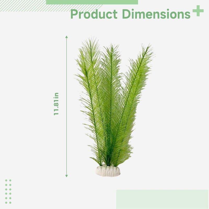 Artificial Aquarium Plants, 3 Pcs, Resin Base, Safe Plants - Image 3