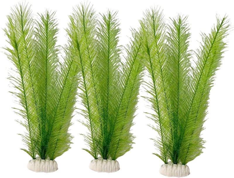 Artificial Aquarium Plants, 3 Pcs, Resin Base, Safe Plants - Image 1