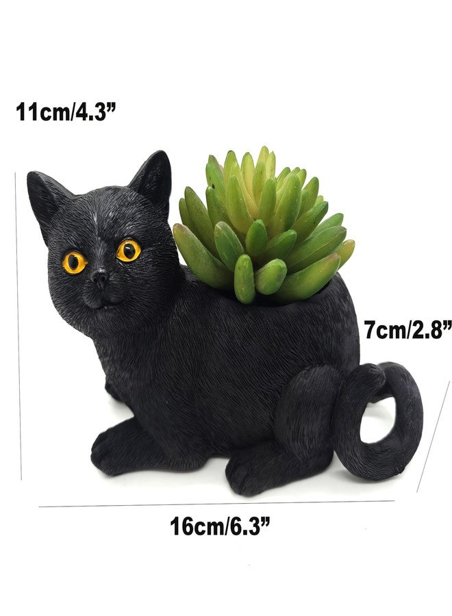 MONMOB Cute Desk Accessories Cat Pen Pencil Holder with Phone Stand Office Decor Home Office School Desk Decor Christmas Cat Gift Ideal Gifts for Women, Mom or Birthdays(black) - Image 4