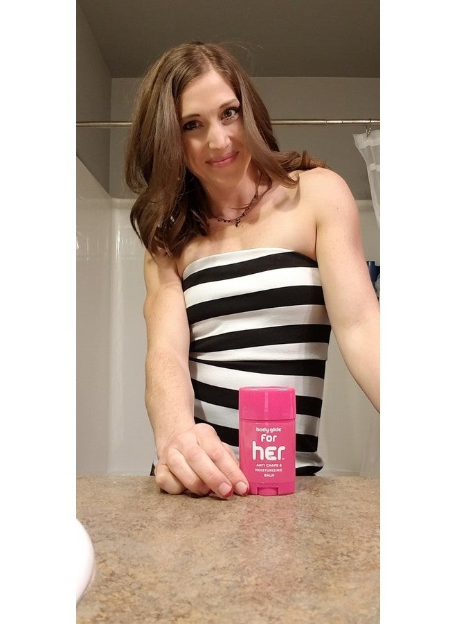 BodyGlide Body Glide For Her Anti Chafe Balm | Chafing stick with added emollients | Great for dry, sensitive skin and/or sensitive areas | Use on chest, bra, butt, groin, arm, and thigh chafing | 1.5oz - Image 4
