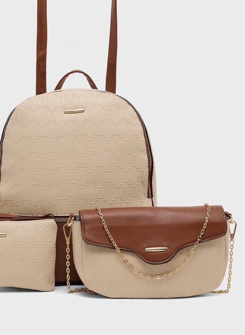 ELLA Three-Piece Set-Backpack, Crossbody & Wallet - Image 5