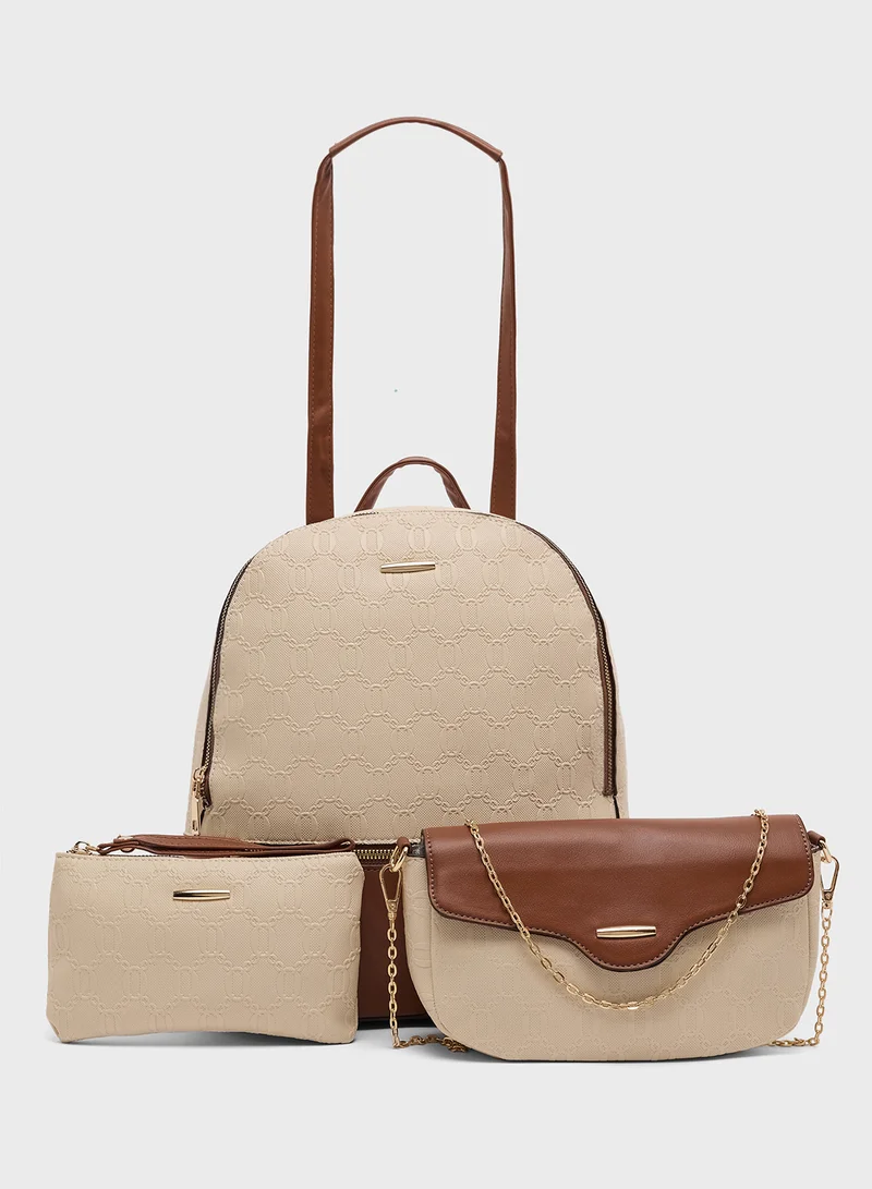 ايلا Elegant Two Tone Backpack