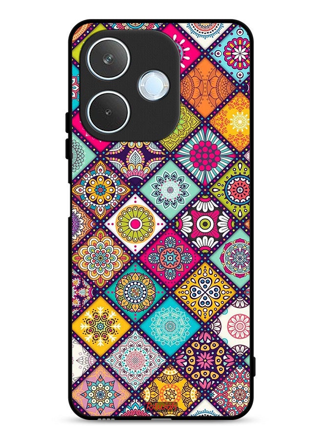 Tolwak Oppo A5 Pro Protective Case Cover Mandala Squares Pattern - Image 1