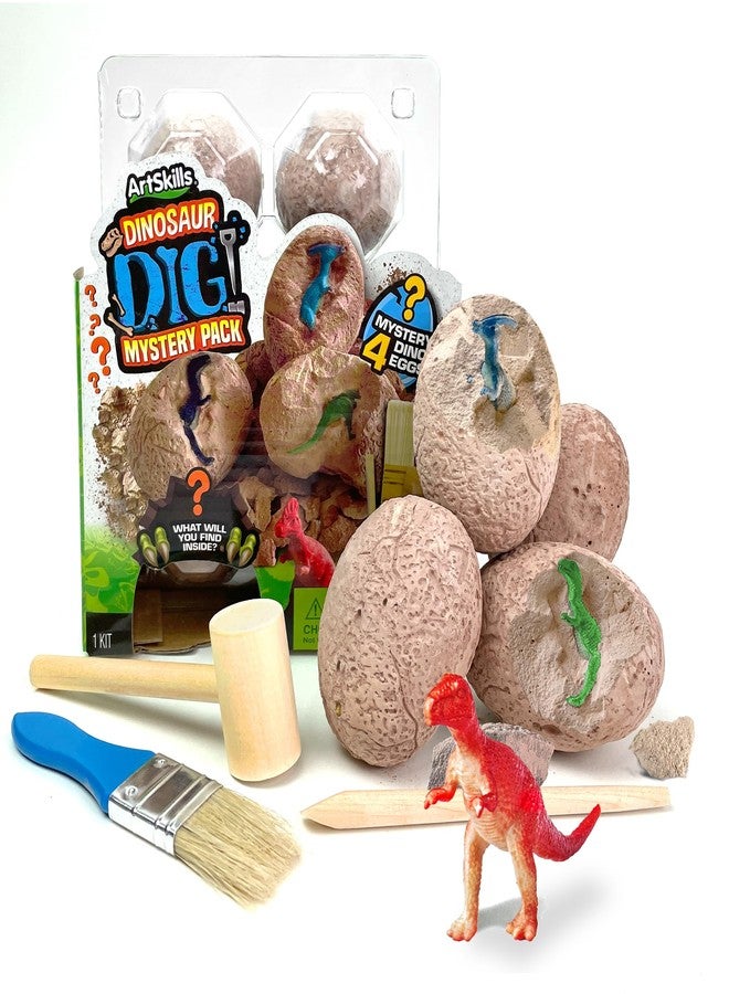 ArtSkills Dinosaur Eggs Excavation Dig Kit, Mystery Box of 4 Dino Eggs - Collect All 12 Toy Dinosaurs - Image 1