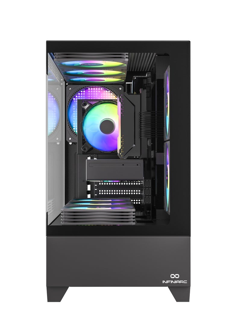 INFINIARC MINI Cube Gaming PC With Intel Core i7-12700F Processor/Nivida GeForce RTX4070 Super Graphics/16GB RAM DDR5/1TB SSD/ Black - Image 4