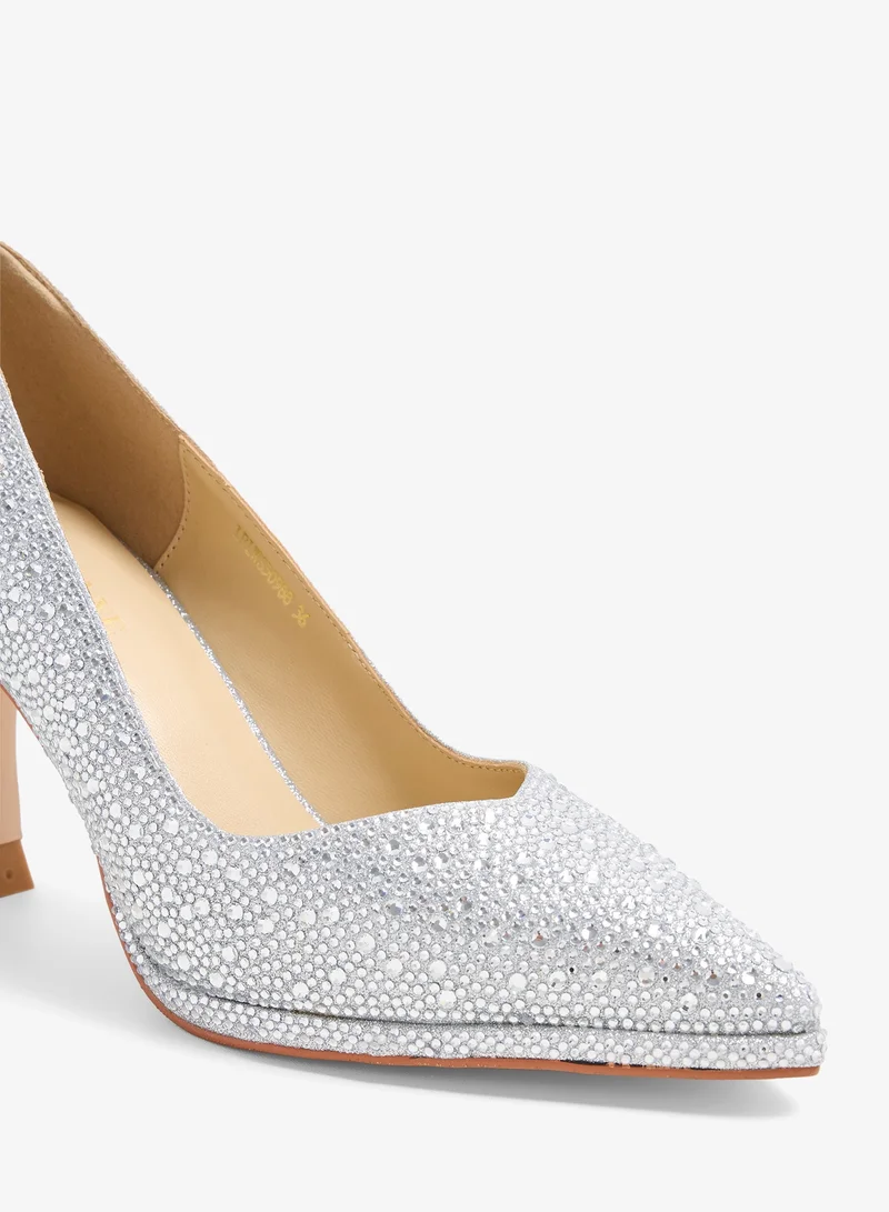 LORIANNE  Hasini - Crystal Platform pumps for Women | Best Price UAE