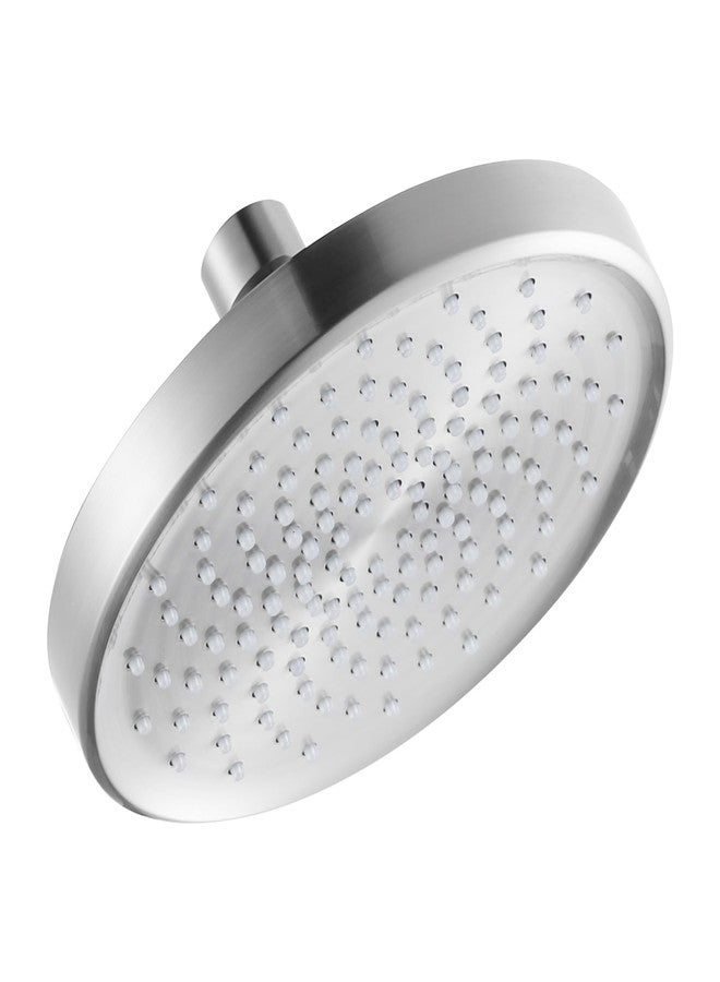 ALEASHA Shower Head High Pressure Rain, Luxury Bathroom Showerhead with Adjustable Angles, Anti-Clogging Silicone Nozzles - 6 Inch Round, Brushed Nickel - Image 1