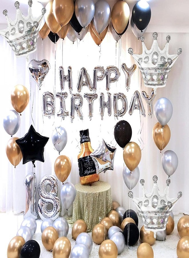 LYK 5PCS 30inch Silver Crown Balloons Crown Shaped Foil Mylar Balloons for Baby Shower Kids' Girls Wedding Birthday Party Decorations - Image 3