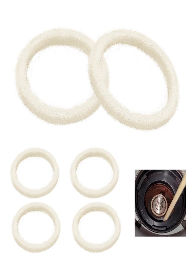 Antrys Felt Compatible with Breville Espresso Machine Grinders Models Include BES870, BES878, BES880, BES980, BCG820, Round Soft Felt Washer Replacement, Wool Ring Accessories - 6 Pack - Image 1