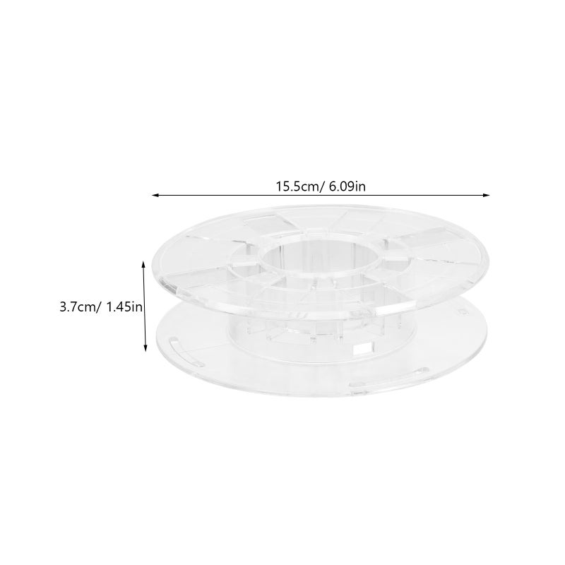 2Pcs Transparent Plastic Filament Spool for 3D Printer with Optimized Winding Design - Image 2
