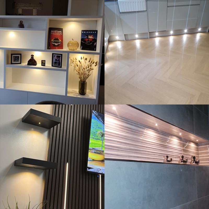 مصباح LED صغير: تصميم مدفون أسود - إضاءة إضافية صغيرة الحجم لاستخدامها في الخزائن، العروض والخزائن للخمر - Image 1