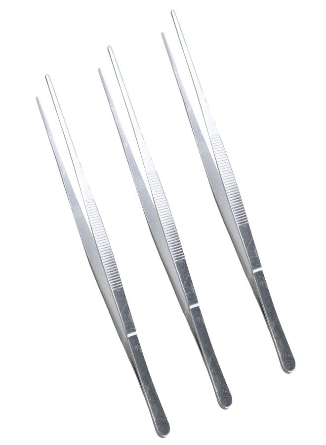 مجموعة AUXBC من 3 قطع، ملاقط ضمادات الإبهام بطول 10 بوصات، ملاقط متعددة الأغراض من الفولاذ المقاوم للصدأ برأس مسنن، ملاقط أنسجة احترافية للاستخدامات الطبية والمخبرية وإصلاح الإلكترونيات والحرف اليدوية - Image 1
