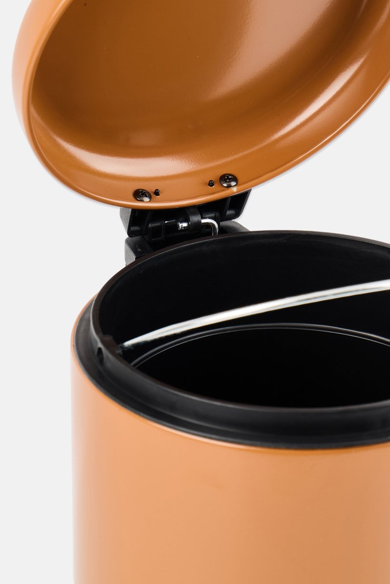 Muy Mucho Steel Bathroom Waste Bin, Brown - Image 3