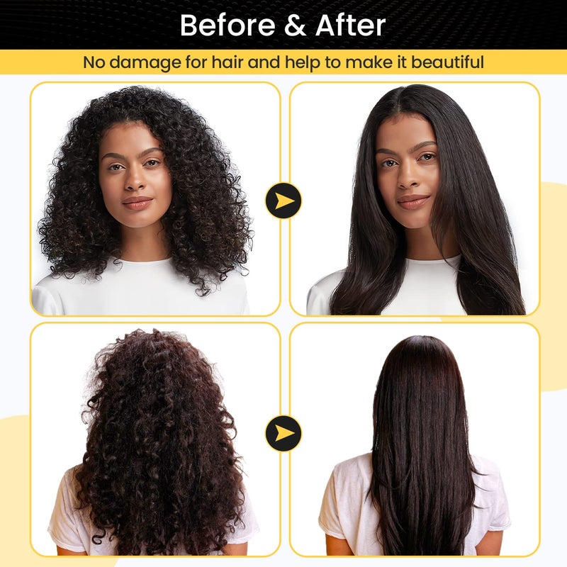 Shiyalan Hot Comb Set 7Pcs, Electric Hair Straightener Pressing Comb for Black Hair, Hot Comb Set with Wig Wax Stick, Lace Band, Rat Tail Comb ï¼†Salon Clips - Image 3