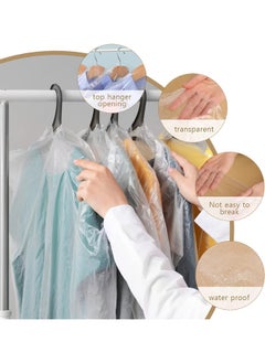 HQ-GAMING Plastic Clear Clothes Covers, Hanging Clothing Covers, Clear Garment Bags, Hanging Dust-proof Clothing Protector Covers for Home Storage Clothing Stores & Travel 10pack (60*90cm)  - Image 4