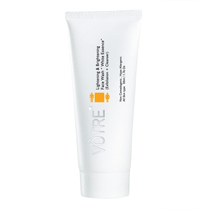 Votre Votre Lightening  Brightening Face Wash White Essence Exfoliation Cleanser 50ml - Image 1