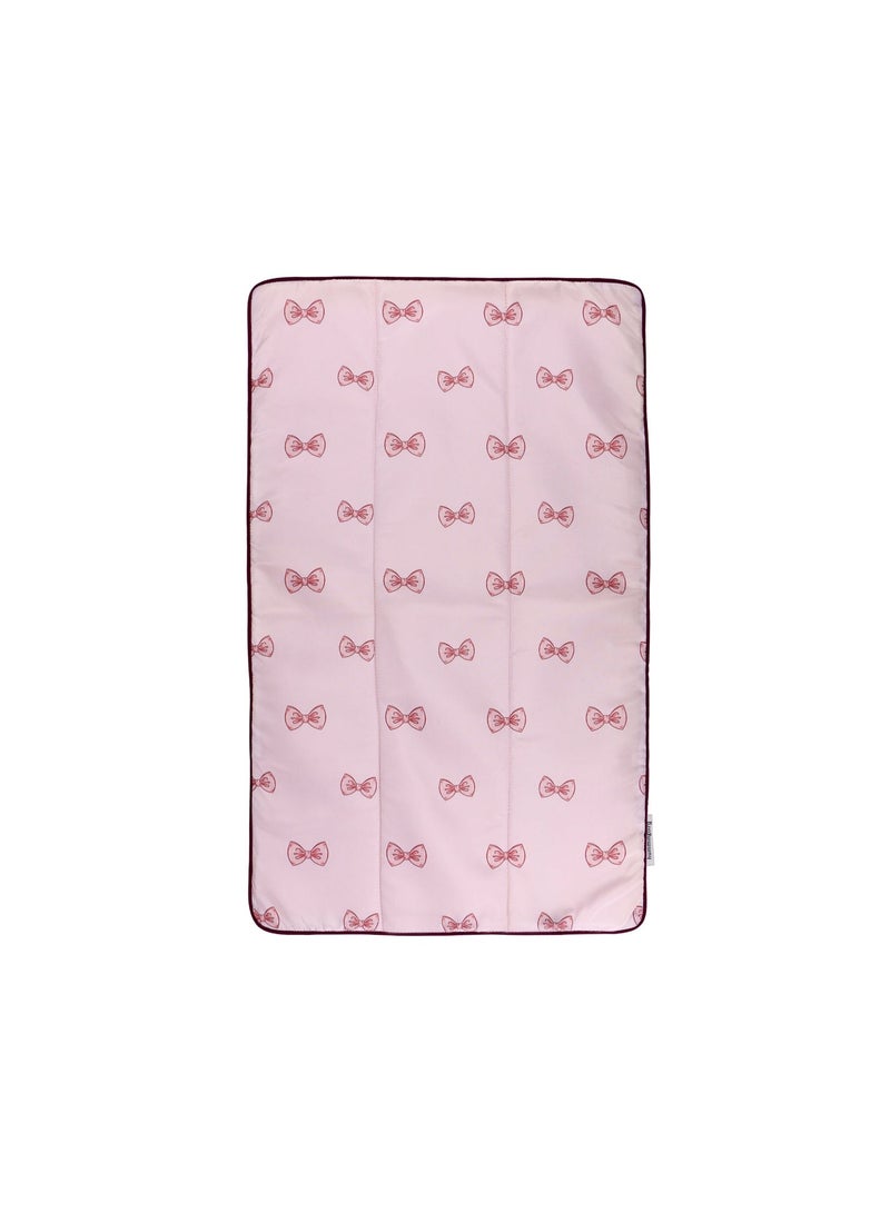 Hummingbird Travel Baby Changing Mat – Bow Print - Image 1