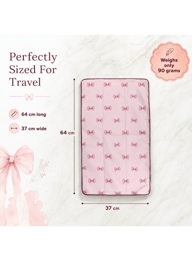 Hummingbird Travel Baby Changing Mat – Bow Print - Image 4