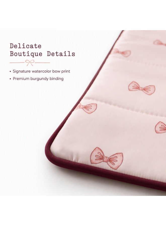Hummingbird Travel Baby Changing Mat – Bow Print - Image 5