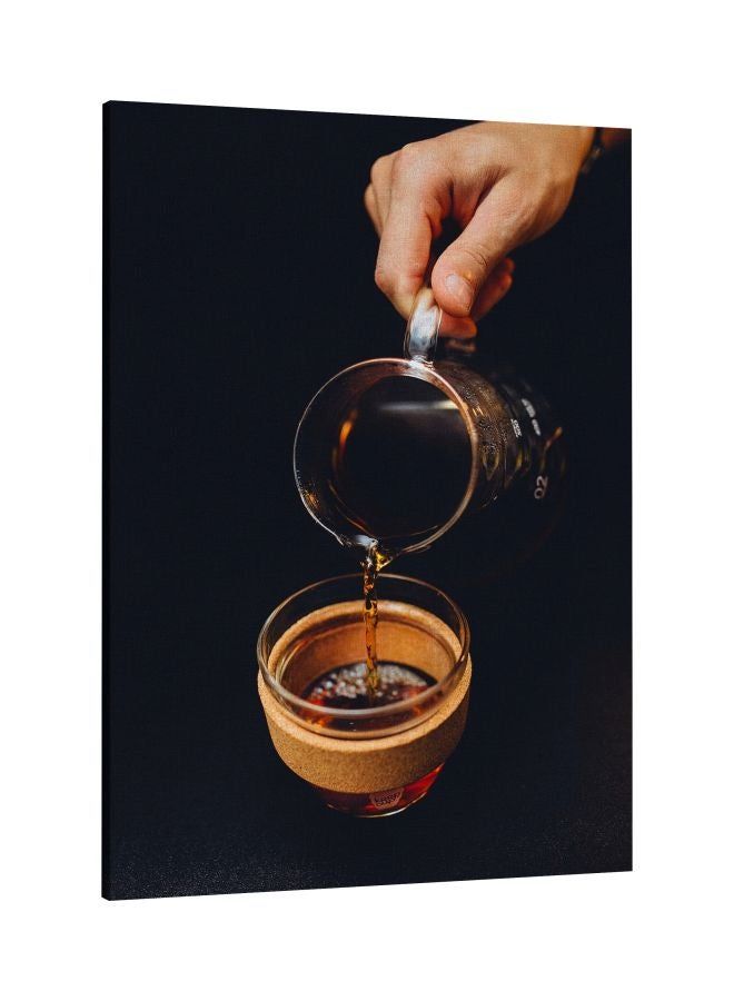 RKN Coffee Printed Framed Canvas Wall Art Black/Yellow/Beige 60 x 80centimeter - Image 2