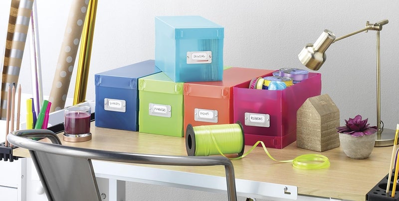 Whitmor 6754-373-5 Plastic CD Boxes Set of 5 Assorted Colors - Image 3