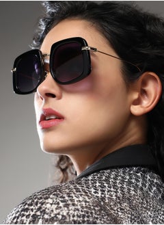 Haute Sauce Polarized Full Rim Oversized Sunglasses For Women  - Image 4