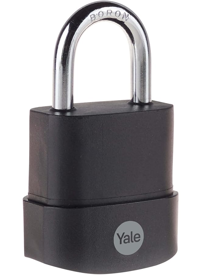 Yale Protector Weatherproof Padlock Black Silver Size 46.65 Mm Y227B 45 122 1 - Image 1
