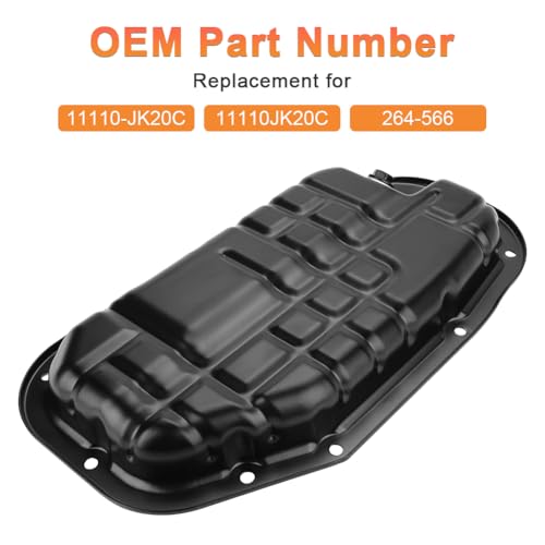 VANJING Engine Oil Pan with Drain Plug Compatible with Infiniti EX35 EX37 FX35 FX37 G35 G37 M35 M37 Q40 Q50 Q60 Q70 Q70L QX50 Nissan 350Z 370Z 3.5L 3.7L 2007-2020 Replacement for 11110-JK20C 264-566 - Image 3