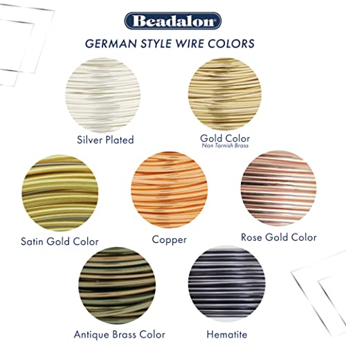 Beadalon German Style Wrapping Wire, Round, Gold Color, 24 Gauge, 12 m / 39.4 ft - Image 3