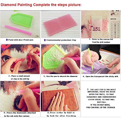 FEBLICH DIY 5D Diamond Painting by Number Kits Full Drill Rhinestone Embroidery Cross Stitch Pictures Arts Craft for Home Wall Decor, and Gifts (Flower) - Image 2