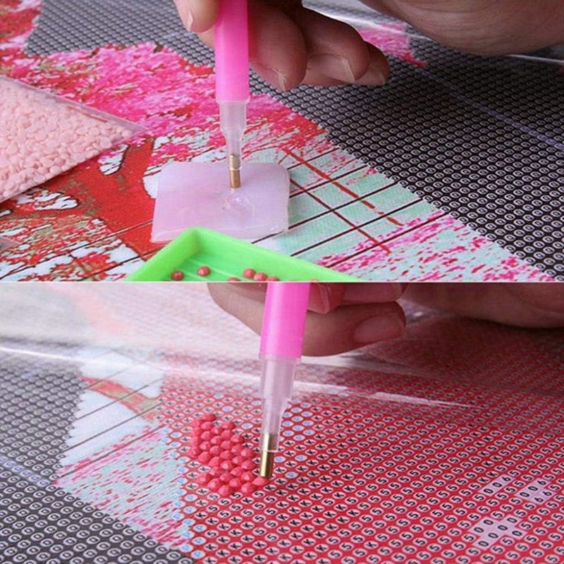 FEBLICH DIY 5D Diamond Painting by Number Kits Full Drill Rhinestone Embroidery Cross Stitch Pictures Arts Craft for Home Wall Decor, and Gifts (Flower) - Image 3