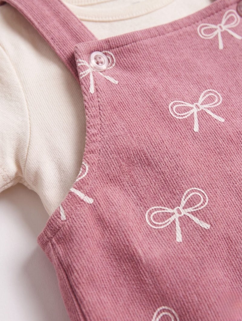 Cloud Fashion Pink Bow Romper Jumpsuit - Image 3