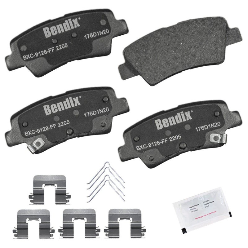 Bendix Priority1 CFC2205 Ceramic Rear Brake Pads for Hyundai Veloster 20212019 Kia Forte 20232019 Forte5 2023 Niro EV 20222019 Soul EV 2023