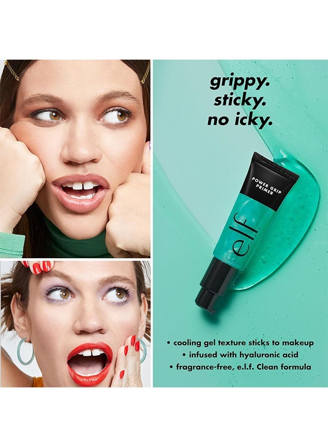 elf Power Grip Primer, Gel-Based & Hydrating Face Primer For Smoothing Skin & Gripping Makeup, Moisturizes & Primes， # Green 24 ml - Image 3