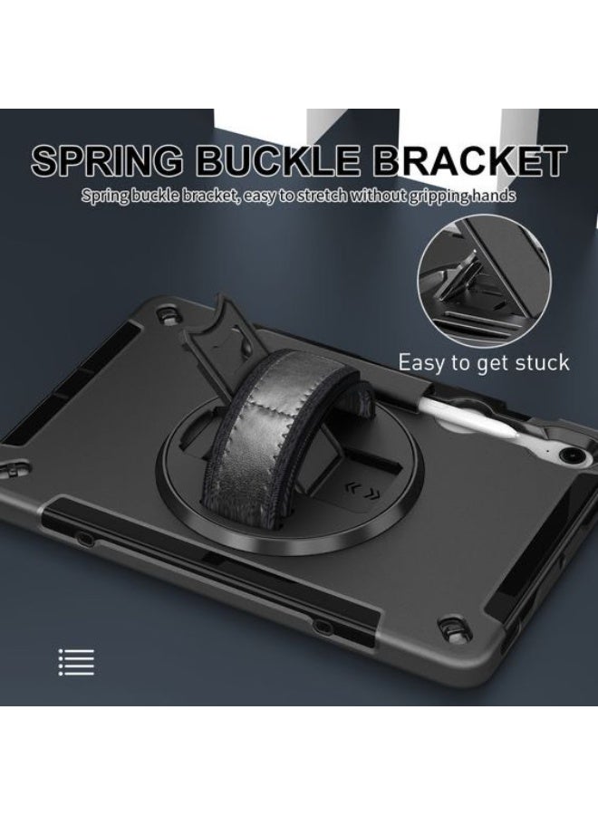 Cat - Cot حافظة قط 360 درجة دوران ثلاث طبقات حماية مع حزام كتف لجهاز سامسونج جالاكسي تاب S9FE (10.9 بوصة) طراز X510/X516B، لون أسود - Image 5