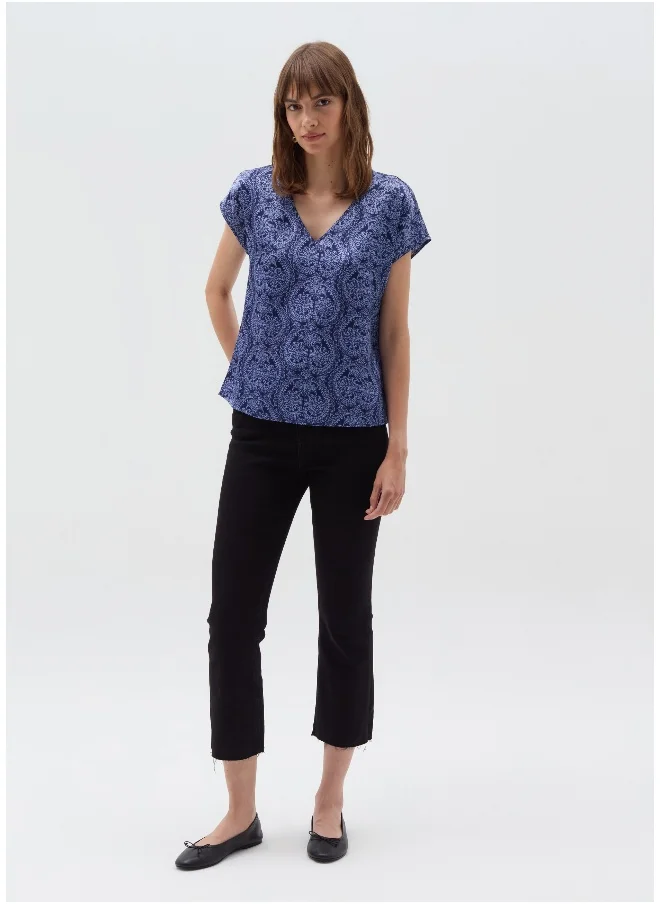 Ovs Satin blouse with V neck