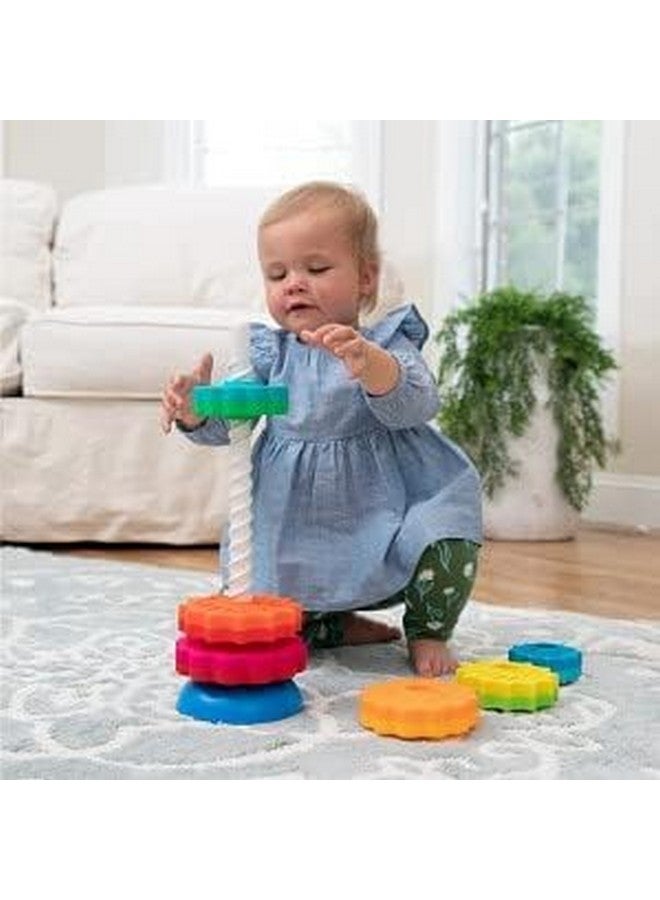 Fat Brain Toys SpinAgain, Baby Stacking & Spinning Toys for Toddlers Ages 1+ - Image 2
