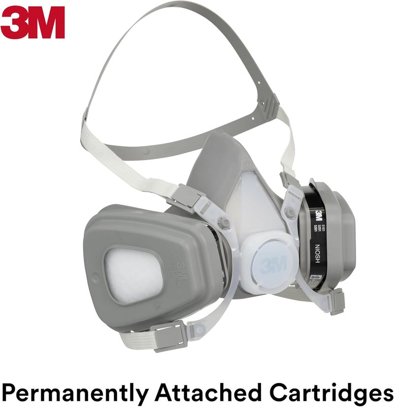 3M Half Facepiece Disposable Respirator, Organic Vapor, NIOSH Approved, Lightweight, Pre-assembled, No Maintenance - Image 3