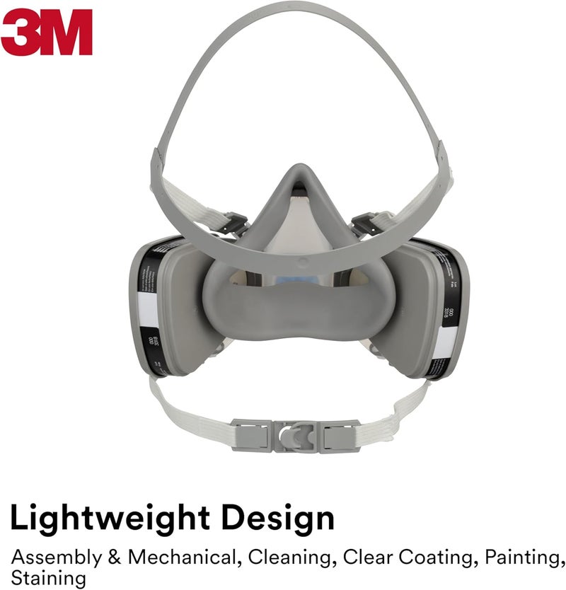 3M Half Facepiece Disposable Respirator, Organic Vapor, NIOSH Approved, Lightweight, Pre-assembled, No Maintenance - Image 4