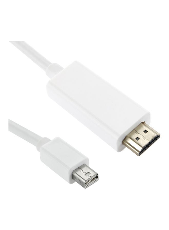 Mini DisplayPort To HDMI Male Cable White - Image 2