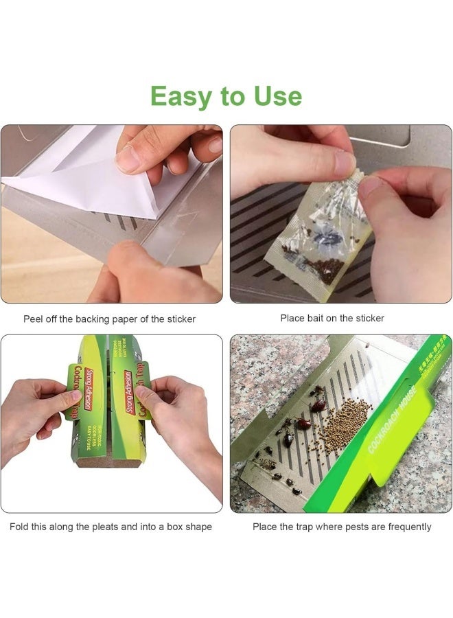 GREEN KILLER 20Pcs CockRoach Trap Killer, Roach Killer Indoor Home, Roach Motel, Indoor Pet Friendly Roach Killer for Roach, Ants, Spiders, Bugs, Beetles - Image 5